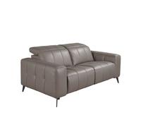 Angel cerda sofá relax 2 plazas piel gris 176 cm
