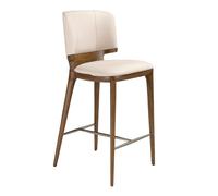 ANGEL CERDÁ - Taburete polipiel crema diseño moderno cocina bar modelo 4208