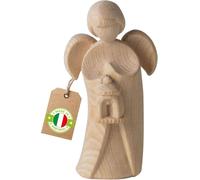 Ángel clásico protector de los bosques, con linterna, altura de 9 cm, ideal como regalo para bautizos o Navidad, artesanía de Tirol del Sur