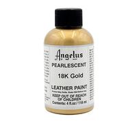 Angelus Leather Paint, Pearlescent 18K Gold, 4 Ounce Jar (733-01-455)