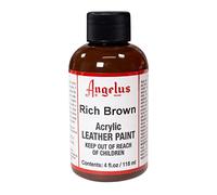 Angelus - Pintura acrílica para piel, 118,3 ml, color marrón rico