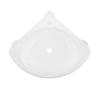 Angoily 1 Juego de lavabo esquinero pequeño triangular de plástico para baño, montaje en pared, ideal para aseo, patio, lavadero, tocador o vestidor.