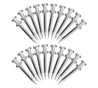 Angoily 20 Piezas Clavo Aireador de Metal para Césped 5,8cm, Plata | Estaca Aireadora de Suelo, Herramienta Fiable y Duradera, Mejora Agua y Nutrientes Terreno