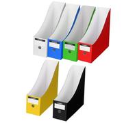 Angoily 6 Piezas Caja de Escritorio de Papel, Archivo Colorido para | Diseño Simple Ensamblado, Organizador de Documentos, Soporte para Revistas y Libros