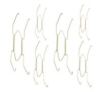 Angoily 6 Piezas Soporte Cerámicos Resistente Platos Pared para Dorado de Decorativos y Protector , Fabricado Aleación de Cobre y Abs , para Exhibir Hogar