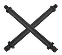 Angoily Accesorio Cepillo Baño 2 Piezas Conector para Poste de Cepillo de Inodoro de Plástico Negro 141 MM con Rosca M10 para Repuesto
