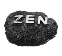 Angoily Adorno de Piedra de Resina Negro para Decoración de Jardín y Hogar Estilo Zen Diseño Simple y Realista para Paisajismo Exterior