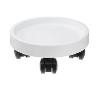 Angoily Bandeja Base Color Blanco de Resina para Maceta Redonda Gruesa | Borde Plano, Patrón de Cuadrícula Aleatorio, Fácil de Limpiar, Mantiene el Suelo Limpio, Jardín Varios estilos
