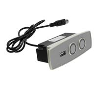 Angoily Controlador Manual Compatible y Fácil de Instalar con Puerto USB para 2 Botones y 5 Pines Sillón Reclinable Eléctrico en Sillones Elevadores de Abs Plata