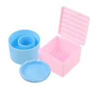Angoily Limpiador de Pinceles para Uñas Acrílicas 2 Piezas Vaso de Plástico con Tapa Soporte Multifuncional para Manicura Recipiente con Capas para Organizar Pinceles y Reutilizable