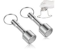 Angoily Llavero Magnético para Joyería 2 Piezas, Imán Probador de Oro y Plata, Diámetro 17 Mm, Comprobador de Metales Portátil para Llaveros Magnéticos y Uso en Monedas