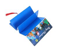 Angoily Organizador De Tarjetas Navideñas Con 10 Ranuras Porta Sobres De Efectivo Para Navidad DiseñO De MuñEco De Nieve Y Santa Claus Compacto Y PortáTil