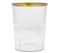 Angoily Papelera para Almacenamiento y Diseño Simple y Compacto Redonda de Pet Transparente Gran Capacidad Adecuado para Almacenamiento y Embellecimiento de Escritorio Embellecimiento de