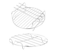Angoily Parrilla de Acero Inoxidable de Doble Capa para Cocinar al Vapor | Acabado Pulido, Bordes Suaves y Rejilla Uniforme, para Ollas y Cocina en Capas, Limpieza Rápida