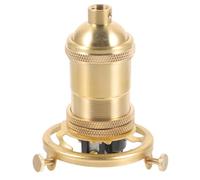 Angoily - Soporte de bombilla E27/E26 de aluminio con interruptor giratorio base de zócalo vintage para lámpara de pared colgante y kit de instalación con soporte triangular