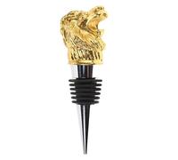 Angoily Tapón de Botella de Vino Diseño Versátil de Tigre en Acero Inoxidable Dorado Fácil de Limpiar Accesorios para Vino