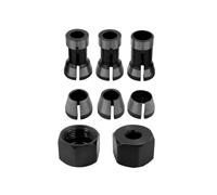 Anhoer Juego de 8 alicates de sujeción para fresadora de 6 mm, 6,35 mm, 8 mm, con 2 tuercas para máquina de grabado Einhell Katsu Bosch Dewalt