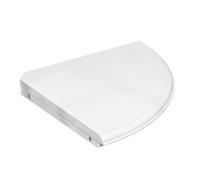 Anika Estante esquinero flotante / Estante de pared fácil de montar/acabado MDF blanco con accesorios incluidos (19 cm x 19 cm)