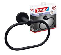 tesa Anilla de toallas Moon Black autoadhesiva negro mate 53 x 184 x 130 mm