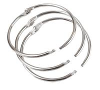 Anillas Encuadernar Anillos de encuadernación hojas metálicas sueltas, llavero 50mm y 38mm, aros for tarjetas índice álbumes para Tarjetas(5X 50mm)