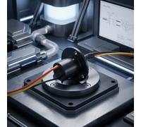 Anillo colector eléctrico 15 A 220 V para equipos de prueba, robots y turbinas eólicas, rotación de 360 grados con carcasa ABS resistente, color negro (Three lines)