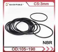 Anillo de sellado de caucho de nitrilo CS 2,2/2,5/3mm OD6-180mm NBR, junta de sellado impermeable, resistente al desgaste y elástica gris OD41xCS3-30 piezas