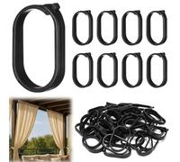Anillos de cortina de ducha impermeables, inoxidables, con clip cerrado | Cortinas de repuesto para cenador al aire libre, camping, hogar, hotel, patio, toldo, pérgola, cama, litera, techo, ventana