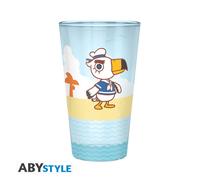 Animal crossing - large glass - 400ml - 'beach characters' - box