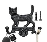 Animal Shaped Hanger - Heavy Duty Metal Silhouette, Rustic Style Organizer | Practical Space Saving Hardware, For Towels, Coats, Scarves, Accessories, Hallway, Bedroom, Laundry, Mudroom, Utility