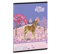 Animales tiernos: cuaderno de líneas con caballo - 2.º de primaria, tamaño A5