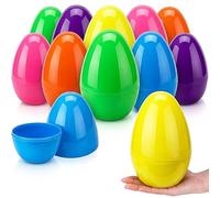 AniSqui Jumbo Set de 12 Huevos de Pascua de plástico, 20cm Huevos de Pascua rellenables, Huevos de plástico para Caza de Huevos