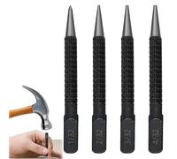 Ankörner - Juego de perforadores y granos, perforador de posicionamiento 0,8, 1,6, 2,4, 3,2 mm, 4 unidades, juego de 4 orificios centrales, 4 piezas, perforadora automática para uñas