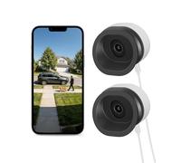 Anlapus Cámara magnética de ventana de 3 MP 2K, 2 cámaras de seguridad para ventana con detección de IA, cámara interior WiFi 2.4G/5G para seguridad del hogar, visión nocturna a color, montaje de