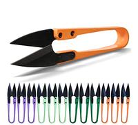 Anley 4" Sewing Scissors Set - Carbon Steel Trimming Nipper Yarn Lightweight Thread Cutter - Portable Mini Embroidery Clipper Stitching Snip for DIY, Household Supplies (12Pcs, Multicolor)