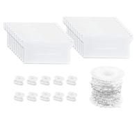 Anlising Pesas Verticales para Cortinas, 20PCS Persiana Vertical Contrapeso Cortina 89MM, Con 10MCadena + 10Conectores de Caden, Persianas Verticales Contrapesos Accesorios, para Persianas Verticales