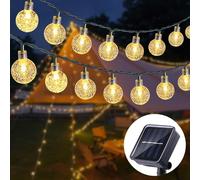 Anmossi Guirnalda Luces Exterior Solares, 11M 60 LEDs Guirnalda Luces Solar,8 Modos,Impermeable Cadena de Luces Solares para TInteriores y Exteriores Jardín,Navidad,Terraza,Fiestas(Blanco Calido)