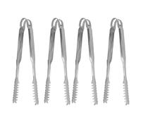 Annadue 10 Piezas Pinzas de Acero Inoxidable para Alimentos para Cocina | Construcción inoxidable, agarre fuerte, servicio de hielo, cocción a la parrilla, fiesta en el bar, fácil limpieza