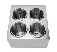 Annadue 4-Pack Soporte de Secado de Utensilios de Acero Inoxidable con Base | Organizador de cubiertos, carrito para cubiertos de encimera, almacenamiento en seco por goteo, base antideslizante,