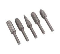 Annadue 5 Piezas Lima Rotativa de Carburo de Tungsteno para Madera | Aleación de acero de tungsteno, vástago universal de 6 mm, tallado de carpintería, modelado de desbarbado, agarre