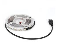 Annadue 5m USB Tira LED Luz Blanca Cálida para Decoración del Hogar | Alimentado por USB, 5 metros de longitud, adhesivo fuerte, 2835 cuentas LED, blanco cálido, decoración interior, fácil