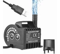 Annadue Bomba de Agua Sumergible Ajustable de 8 Niveles 5 V 0-600 L/H Bomba de Fuente Pequeña con Elevación de 7.2 Pies, Base de Ventosa de Carga USB de 6.5 Pies, Mini de Agua Portátil para Estanque