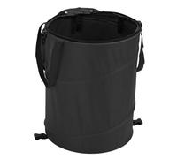 Annadue Bote de Basura para Acampar, Contenedor de Basura Portátil Plegable con Tapa con Cremallera, Contenedor de para Exteriores de Gran Capacidad de 24 Galones para Jardín de Picnic (BLACK)