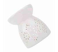 Annadue Calentador de Velas de Aromaterapia de Cerámica, Lámpara de Fragancia Nocturna con Llama Ajustable, Estufa de Horno de Aceite Esencial, Derretidor de Incienso de Vela para el Dormitorio del