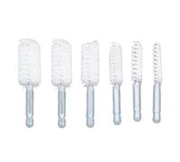 Annadue Cepillo de Perforación de 6 Uds, Cepillo de Limpieza de Alambre Trenzado a Prueba con Vástago Hexagonal de 1/4 Pulgadas para Taladro Eléctrico, Controlador de Impacto, Limpieza de Tubos