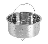 Annadue Cesta de de Acero Inoxidable con Asa, Inserto para Olla Arrocera, Rejilla para Cocinar Al para Alimentos, Huevos, Verduras, Frutas, Inserto para Cocinar Al (17,5 cm)
