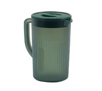 Annadue Jarra de Plástico con Tapa, Jarra de Agua Fría Resistente a Altas Temperaturas de Gran Capacidad para té de Jugo (GREEN #13)