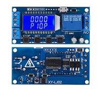 Annadue Módulo de relé de Retardo de Tiempo de 5V, 12V, 24V, Temporizador de Retardo de Apagado, Temporizador de Ciclo de Pantalla LCD de 0,01s-9999min con Modo de Suspensión, Aislamiento de