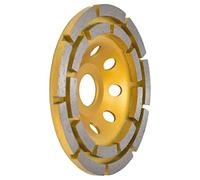 Annadue Muela Abrasiva de Copa de Diamante, Muela Abrasiva de Hormigón de Doble Hilera, Disco Abrasivo de 4 Pulgadas para Granito, Piedra, Mármol, Amoladora Angular para Preparación de Superficies