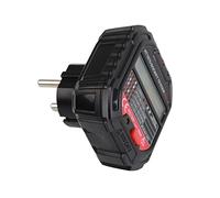 Annadue Probador de Enchufe Digital LCD Probador de Salida Eléctrico con Pantalla Retroiluminada, 7 Modos LED Comprobador de Fallas de Red Detector de Voltaje para Pruebas de Seguridad Eléctrica de