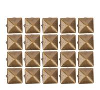 Annadue Remaches de Punta Cuadrada, 400 Juegos de 4-7 Mm, Bricolaje, Artesanía en Cuero, Tachuelas de Punta Cuadrada para Cinturones, Bolsos, Zapatos, Chaquetas, Tachuelas de Metal de Latón, (Bronce